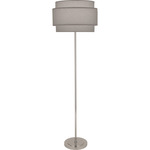 Decker Floor Lamp - Polished Nickel / Smoke Gray
