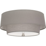 Decker Ceiling Light Fixture - Polished Nickel / Smoke Gray