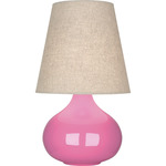 June Table Lamp - Schiaparelli Pink / Buff Linen