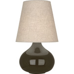 June Table Lamp - Brown Tea / Buff Linen