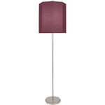 Kate Floor Lamp - Polished Nickel / Vintage Wine