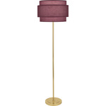 Decker Floor Lamp - Modern Brass / Vintage Wine