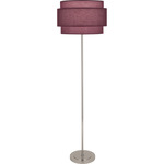 Decker Floor Lamp - Polished Nickel / Vintage Wine