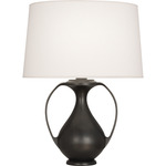 Belvedere Table Lamp - Deep Patina Bronze / Pearl Dupioni