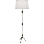 Grace Floor Lamp - Deep Patina Bronze / Oyster Linen