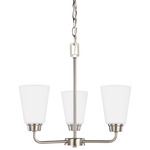 Kerrville Chandelier - Brushed Nickel / Satin Etched