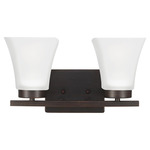 Bayfield Bathroom Vanity Light - Bronze / Satin Etched