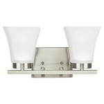 Bayfield Bathroom Vanity Light - Brushed Nickel / Satin Etched