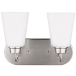 Kerrville Bathroom Vanity Light - Brushed Nickel / Satin Etched