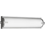 Braunfels Bathroom Vanity Light - Satin Aluminum / White / Clear Acrylic