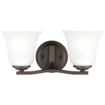 Emmons Bathroom Vanity Light - Bronze / Satin Etched