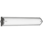 Braunfels Bathroom Vanity Light - Satin Aluminum / White / Clear Acrylic