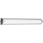 Braunfels Bathroom Vanity Light - Satin Aluminum / White / Clear Acrylic