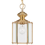 Classico Outdoor Convertible Pendant - Polished Brass / Clear