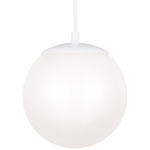 Leo Globe Pendant - White / Opal White