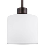Canfield Pendant - Bronze / Etched White