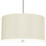 Dayna Pendant - Brushed Nickel / White