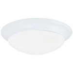 Nash Flush Ceiling Light - White / Satin Etched
