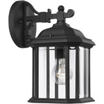 Kent Clear Outdoor Wall Lantern - Black / Clear