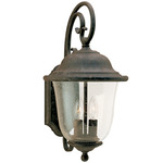 Trafalgar Outdoor Wall Light - Oxidized Bronze / Clear Seeded