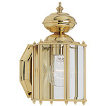 Classico Outdoor Wall Sconce - Polished Brass / Clear