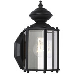 Classico Outdoor Wall Sconce - Black / Clear