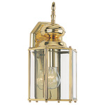 Classico Outdoor Demi Wall Sconce - Polished Brass / Clear