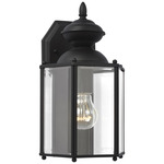 Classico Outdoor Demi Wall Sconce - Black / Clear