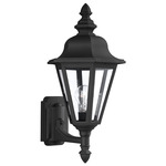 Brentwood Outdoor Wall Sconce - Black / Clear