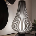 Blossom Table Lamp - Dark Grey Velvet / White