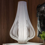 Blossom Table Lamp - Light Grey Velvet / White