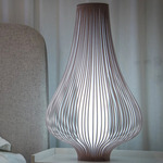 Blossom Table Lamp - Ash Velvet / White