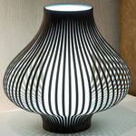 Blossom Table Lamp - Dark Grey Velvet / White