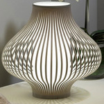 Blossom Table Lamp - Light Grey Velvet / White