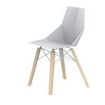 Faz Wood Chair - Set of 4 - Beech Wood 1 / White