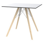 Faz Wood Square Dining Table - Beech Wood 1 / White