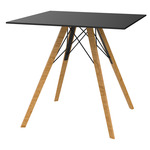 Faz Wood Square Dining Table - Beech Wood 2 / Black