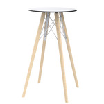 Faz Wood High Table - Beech Wood 1 / White