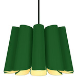 Renata Pendant - Black / Green/ Ash