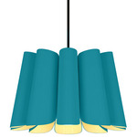 Renata Pendant - Black / Petrol / Ash