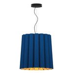 Renata Round Pendant - Black / Blue