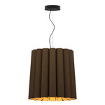 Renata Round Pendant - Black / Ebony/ Ash