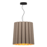 Renata Round Pendant - Black / Grey Oak