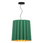 Renata Round Pendant - Black / Light Petrol