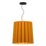 Renata Round Pendant - Black / Ocher