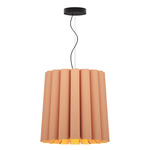Renata Round Pendant - Black / Rose