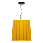 Renata Round Pendant - Black / Yellow/ Ash