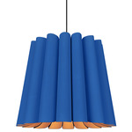 Renata Long Pendant - Black / Blue/ Ash