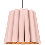 Renata Long Pendant - Black / Rose / Ash