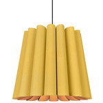 Renata Long Pendant - Black / Yellow / Ash
